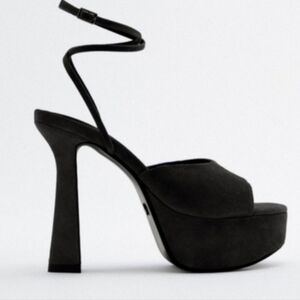 Zara Black Platform Heels